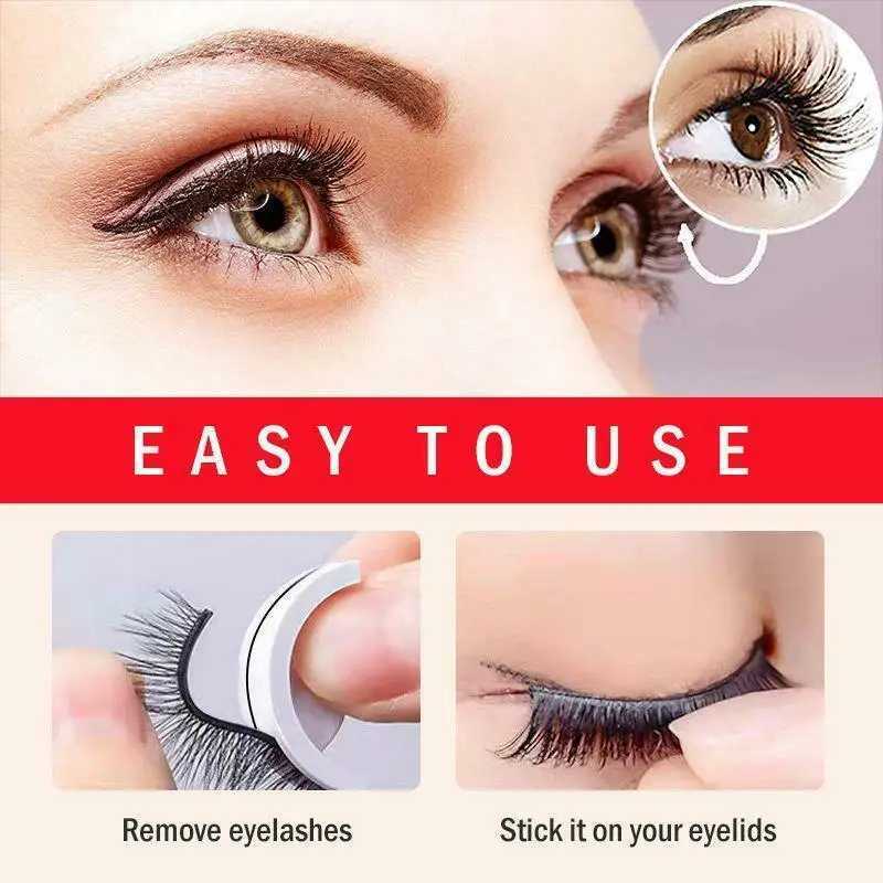 False Eyelashes Natural curly self-adhesive false eyelash glue can be reused to extend eyelashes 3D artificial mink hair waterproof tape eyelashes d240508