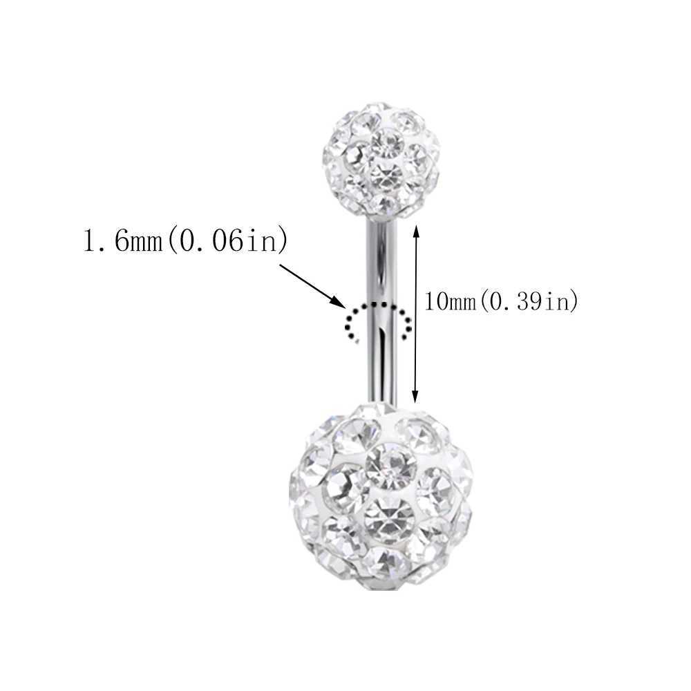 Navel Rings 4/5/Belly Rings 14G Navel Piercing Bulk Sexy Belly Ring Set Belly Button Ring Piercing Ombligo Valentines Day Jewelry Gift d240509