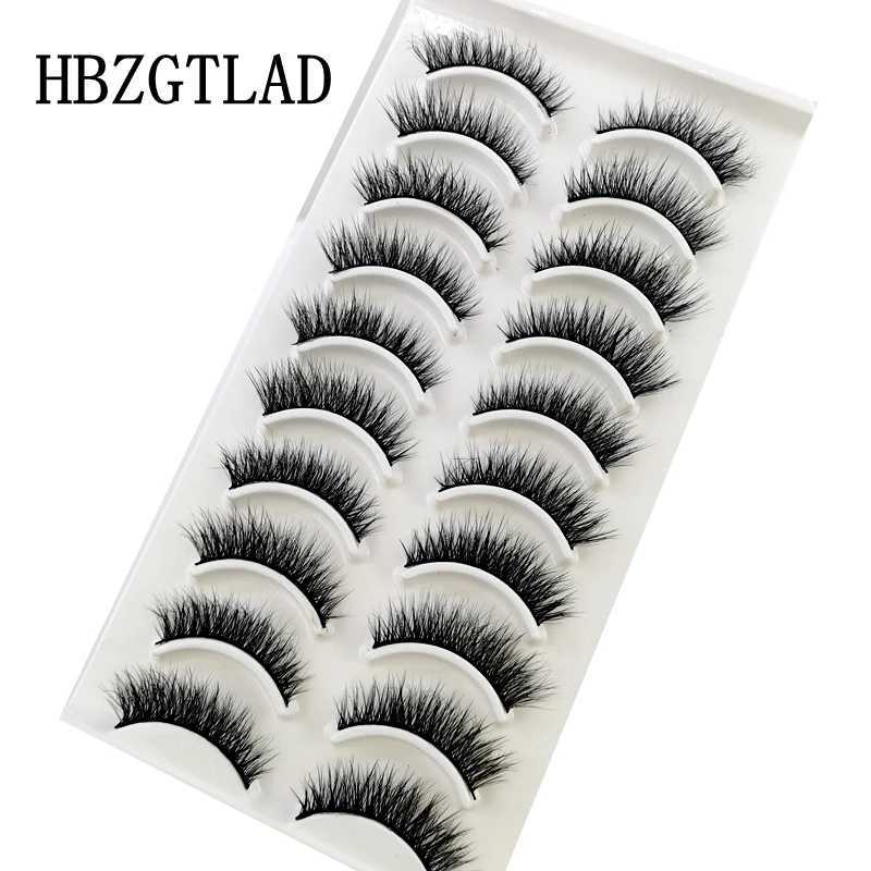 False Eyelashes of natural long 3D mint fake eyelash makeup kit mink eyelashes extended eyelashes short eyelashes d240508