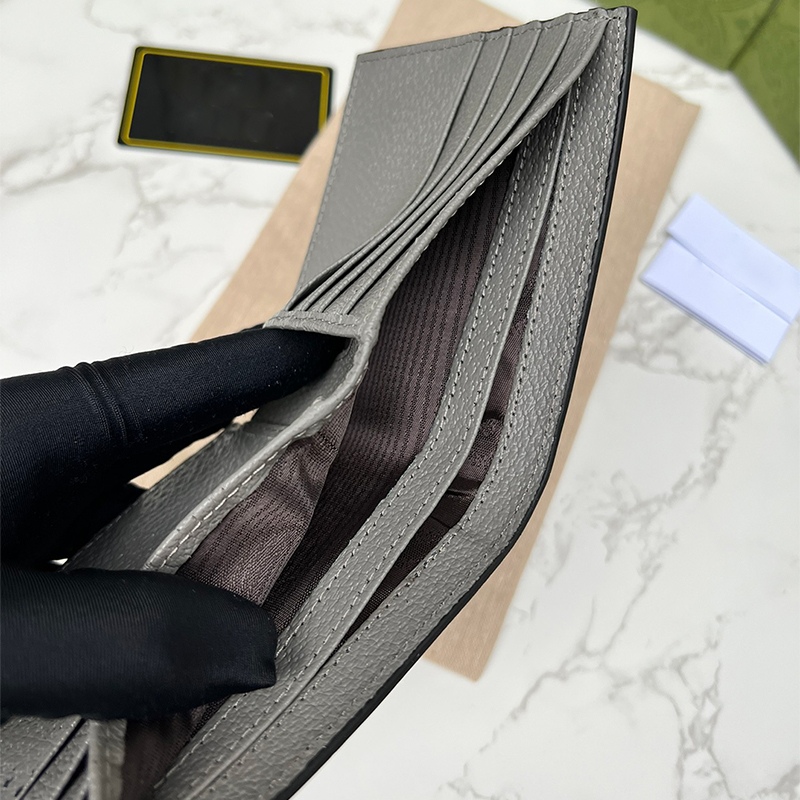 NEU FODE MENS MENS Wallet Card Halter Designer Schwarz Leder Kurzer Brieftet Frauen Designer Brieftasche Kreditkarteninhaber Luxus -Taschenorganisator Münzbaus mit Geschenkbox