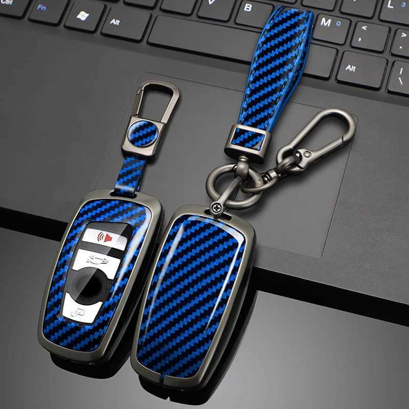 Car Key Zinc Alloy Carbon Fiber Car Key Case Fob For BMW F20 F30 G20 f31 F34 F10 G30 F11 X3 F25 X4 I3 M3 M4 1 3 5 Series Accessories T240509