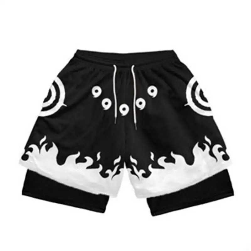 Shorts masculinos Berserk-Pantnes Cortos Deportivos 2 en 1 para Hombre shorts de secado rpido para correr a Entrenamiento de Gimnasio y fitnes t240508