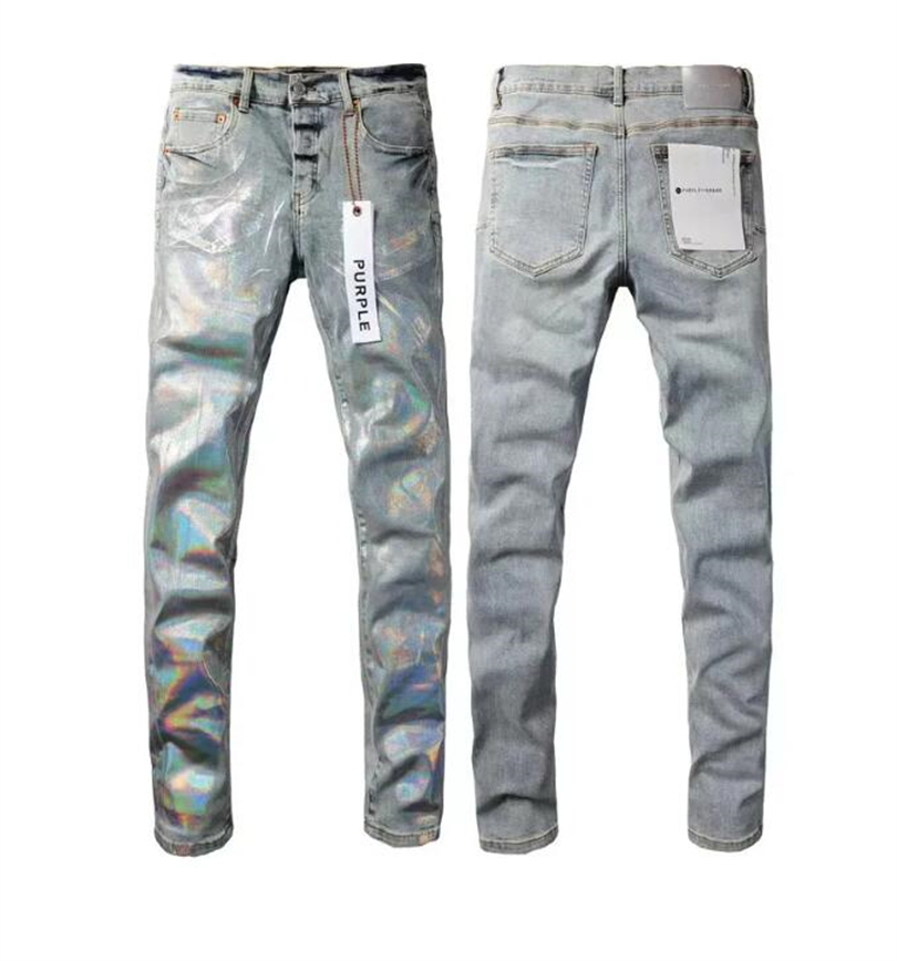 paarse jeans heren designer jeans skinny jeans heren potloodbroek gat katoenen print hiphop zwarte jeans denim broek modebroek high-end kwaliteit slanke fit jeans#291