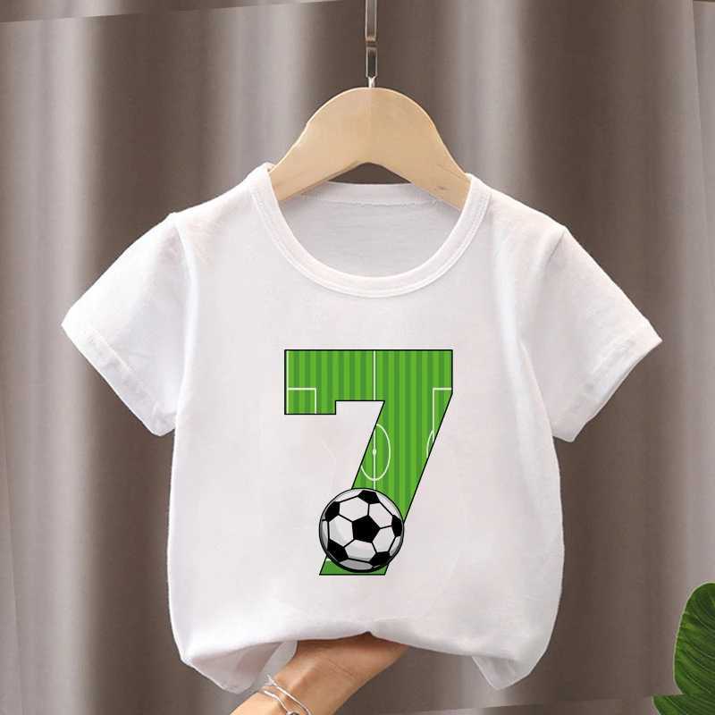 T-shirts Summer Novos meninos e garotas Camiseta de futebol de 1 a 12 anos de idade para garotos Camiseta de t-shirt para crianças T-shirt T-shirt Topl2405