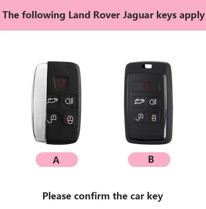 Bilnyckel tpu bil fjärrnyckelfodral för Land Rover Range Rover Discovery Sport Velar Freelander2 Evoque Jaguar XF XJ XJL XE Keychain T240509