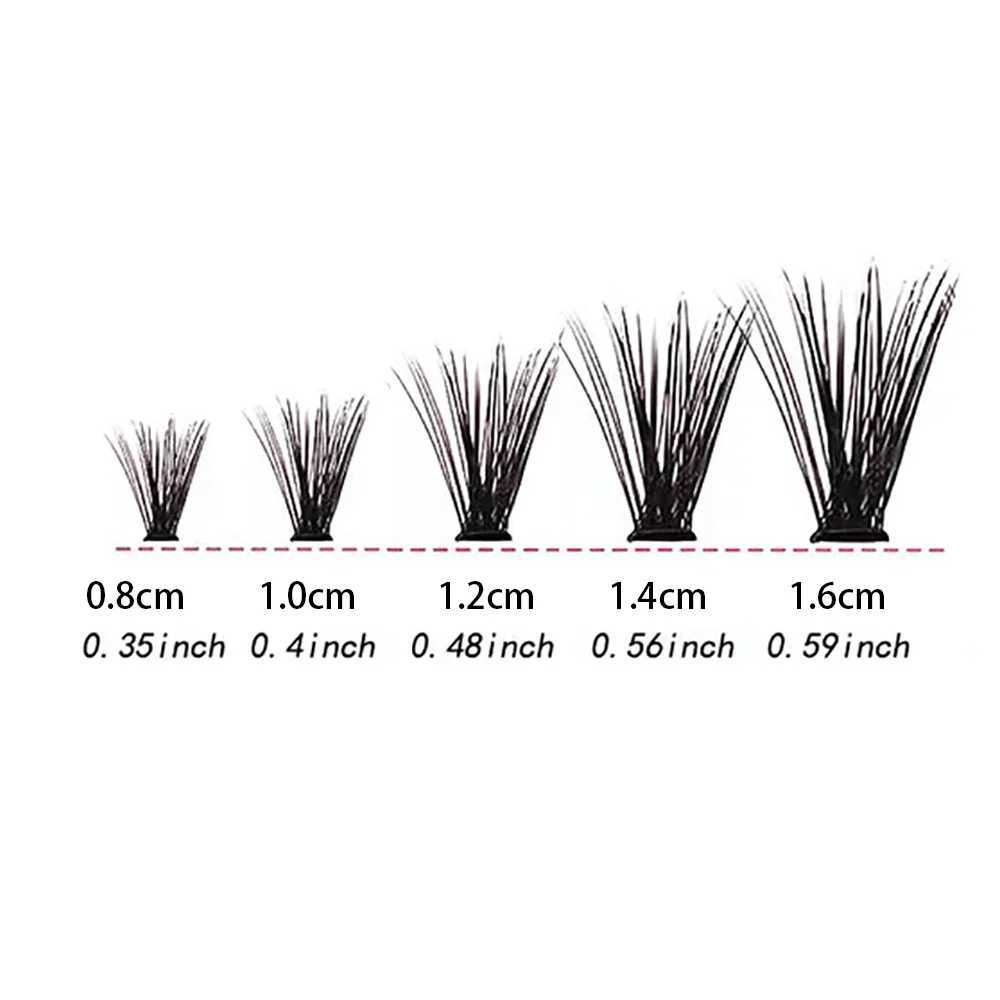 ANV9 FALSE EYFRASS PERSONLIGA EYFRESES 8-16mm 200st kluster naturligt utseende blandat magasin diy ögonfransförlängning curling lång d240508