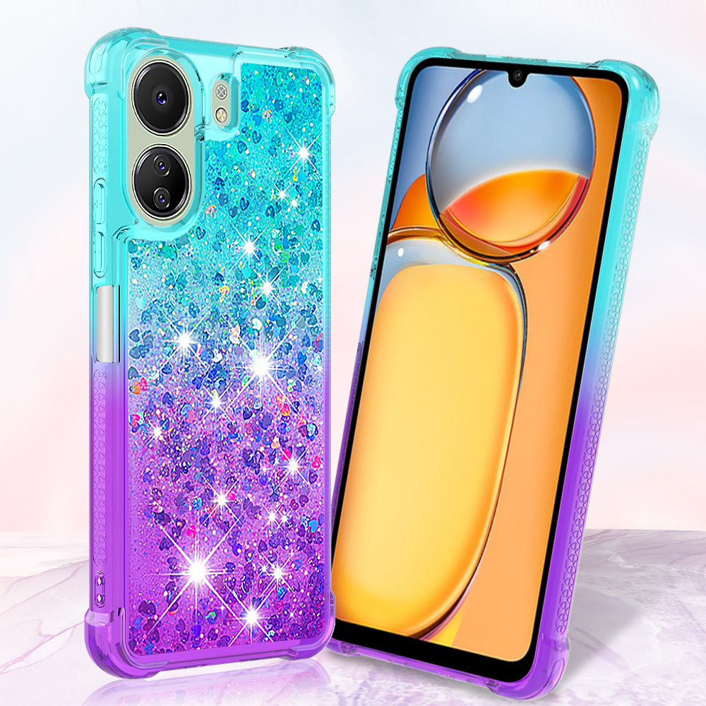 Quicksand Cases voor Xiaomi 13 Redmi A3 13C 12C K70 Opmerking 13 12 Ultra Pro 4G 5G Shockproof Liquid Gradient Phone Case