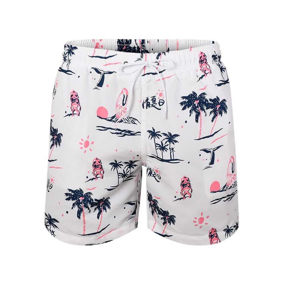 Pantanos cortos para hombres pantanos cortos de natación divertidos un traje de baño con revestimiento de malla Y240507