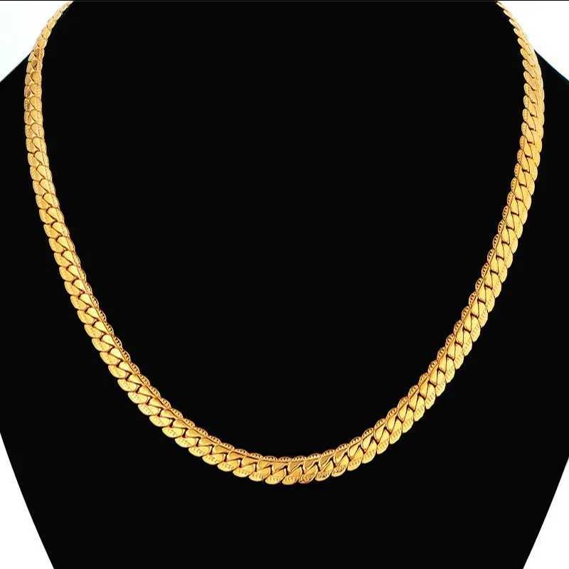 Catene da maschio hip hop argento maschio 316L Collana a catena di serpenti in acciaio inossidabile uomini all'ingrosso da 7 mm a catena da donna Collette D240509