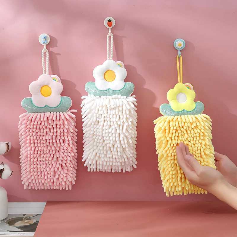 Serviettes robes hangables chenille doux serviettes à main non doublées à la maison à la maison super absorbant essuyage de cuisine accessoires de salle de bain