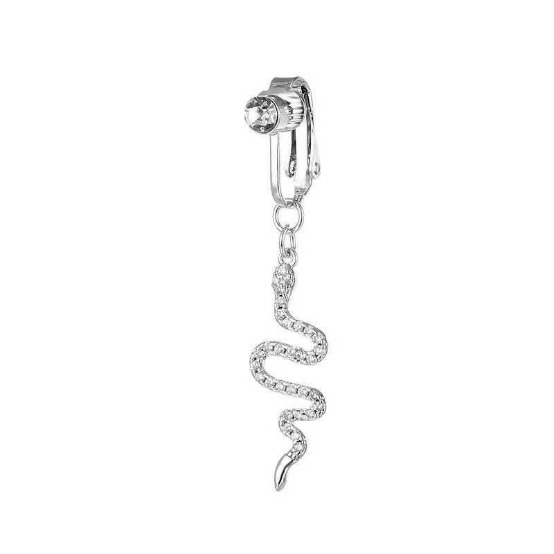 Nombres Anneaux Faux Sexy Belly Ring Ballons Fake Belly Piercing Snake Clip on ombilical Navel Bat Fake Pircing Cartilage Earage Clip D240509