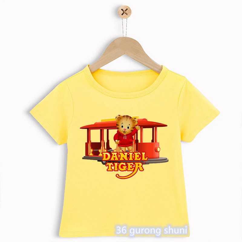 Camisetas de camisetas de novo design da camiseta garotas de garotos interessantes Daniel Taggs vizinho desenho animado T-shirt Preschool T-shirt Summer Fashion Childrens T-shirtl2405