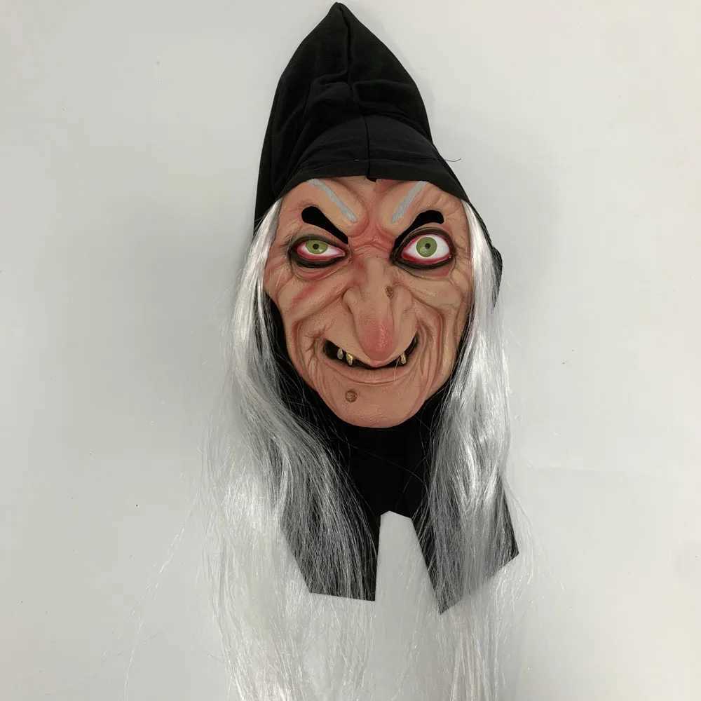 Party Masks Halloween Witch Mormor Nana Mask Rollspel Horror Ghost Face Latex Hjälm Karneval Kostym Props Q240508