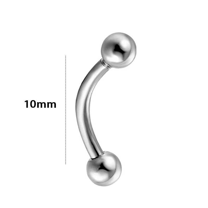 Anneaux de nombril bouton de ventre anneaux incurvés à sourcils Perçage de nez G23 titane en interne 14g 5/16 pouces 3 mm balles etite nombell harbell d240509