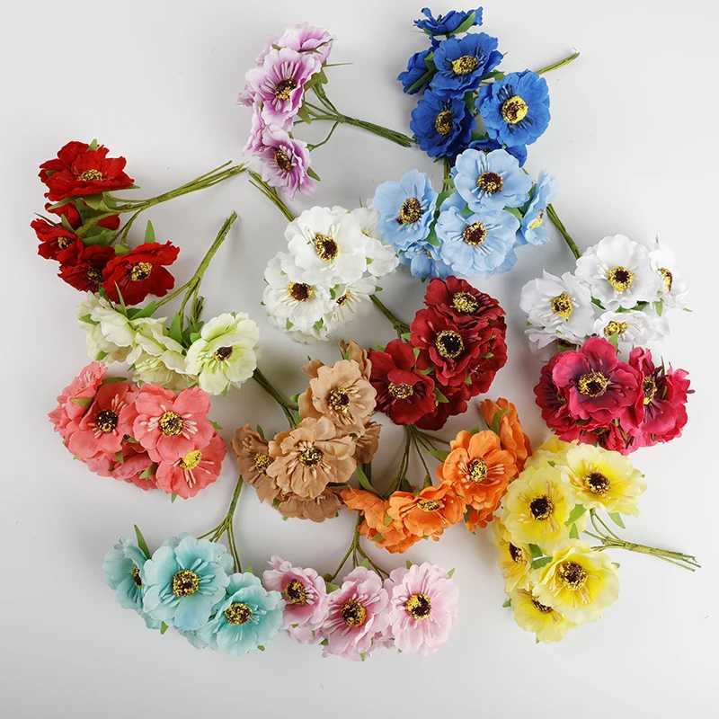 Decorative Flowers Wreaths Artificial Flowers for Wedding Decorative Flowers Wreaths Fake Cherry Blossoms Vases Home Decor Gifts Box Christmas