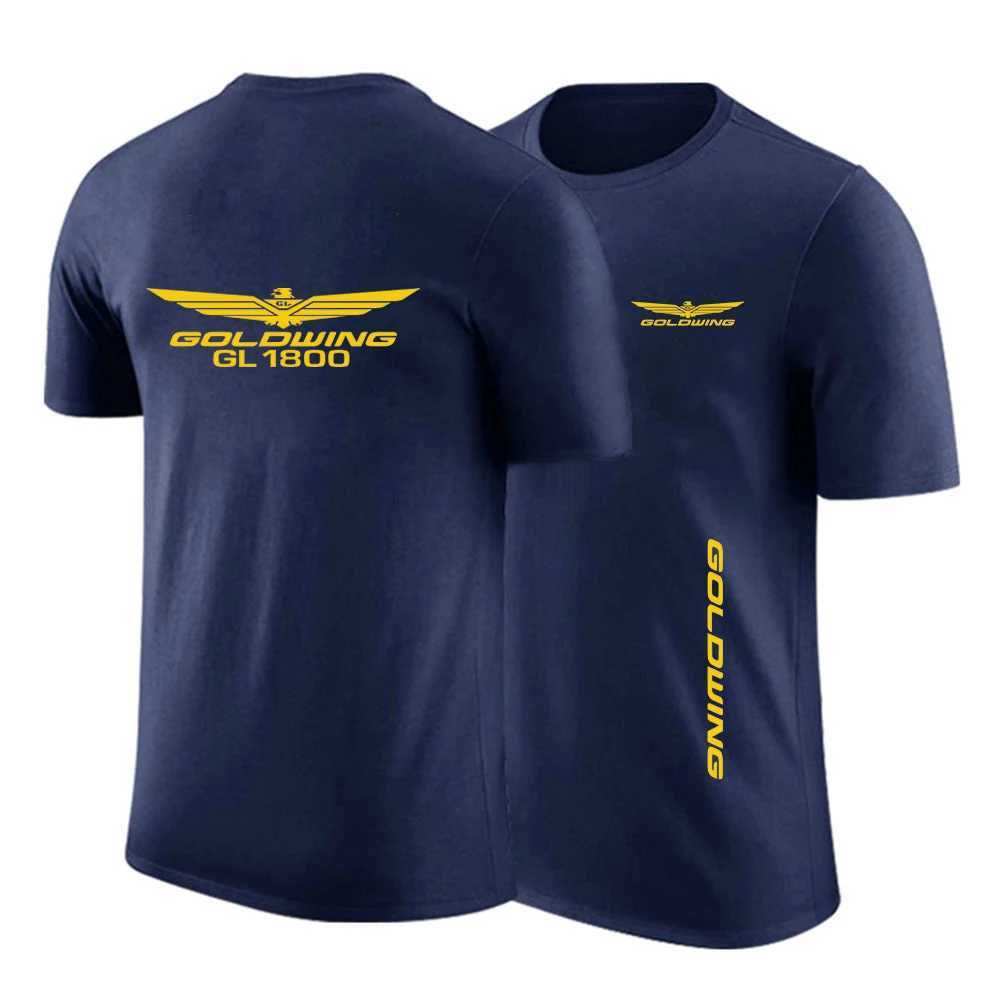 T-shirt maschili Goldwing GL1800 Stampa motociclistica Maglietta da uomo estivo Maglietta sciolta in cotone a maniche corta traspirante con manico a maniche corte comoda D240509