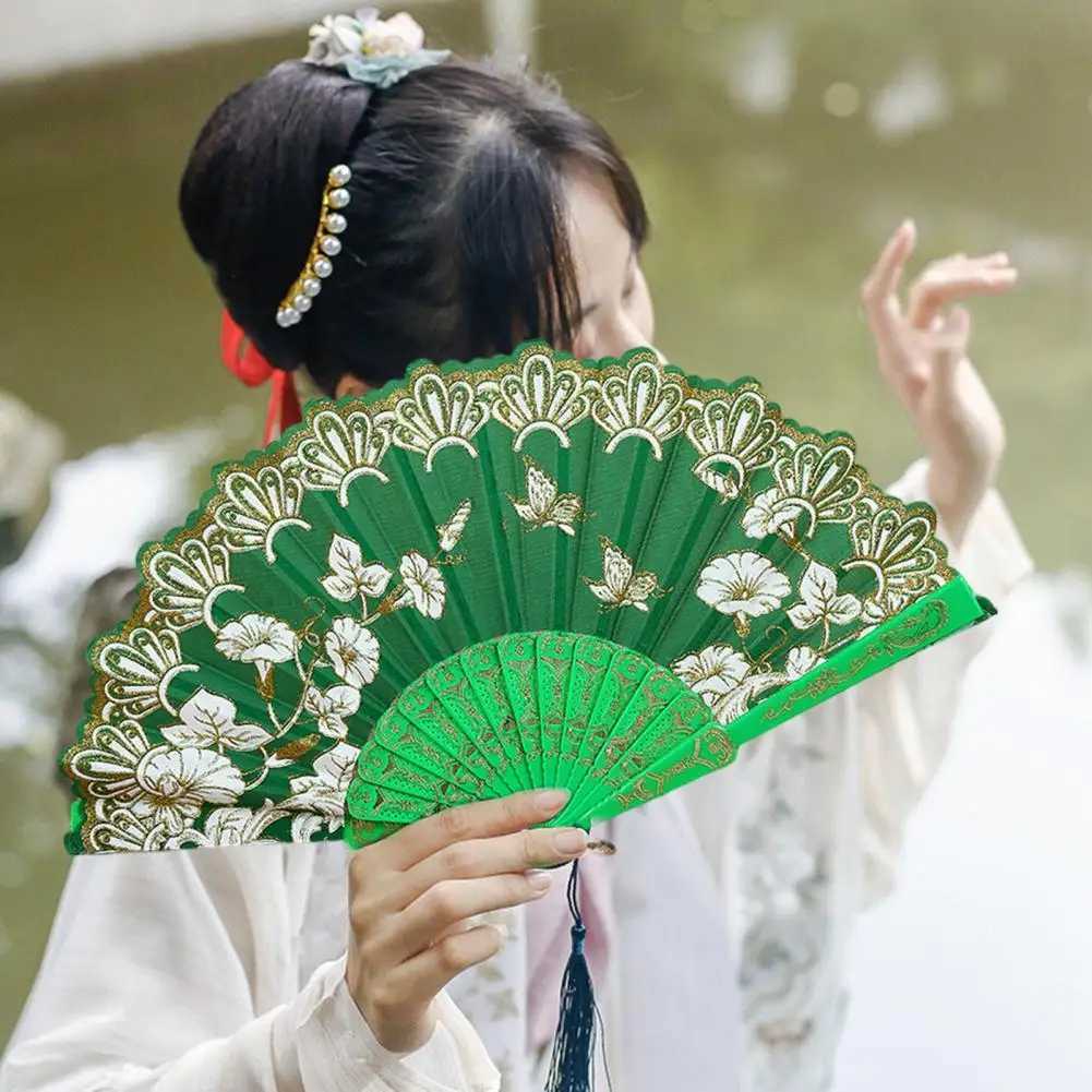 Produtos de estilo chinês Retro estilo chinês Fã dobrável Hand Hand Apresentações de dança floral Party Party Art Art Props Decoração Presente de casamento para convidado