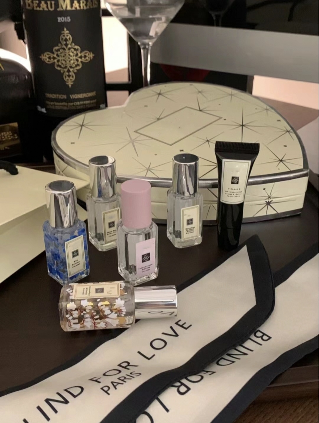 Perfume for Women Bluebell Set de seis piezas Love Perfume Regalo Regalo Balm Inglés Pear Sea Salt Pink Cabero de cerezo Apricot Peach Blossom and Honey