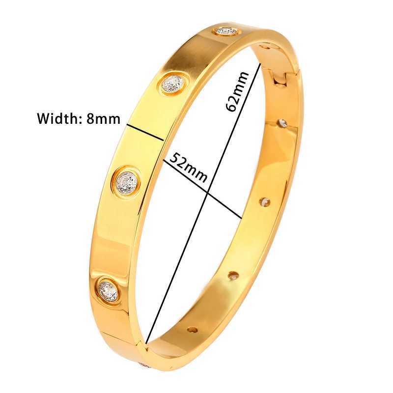 Bruiloft armbanden roestvrij staal gouden kleur mooie geliefden kubieke zirconia armbanden armbanden voor vrouw bruiloft polsband trendy sieraden geschenken