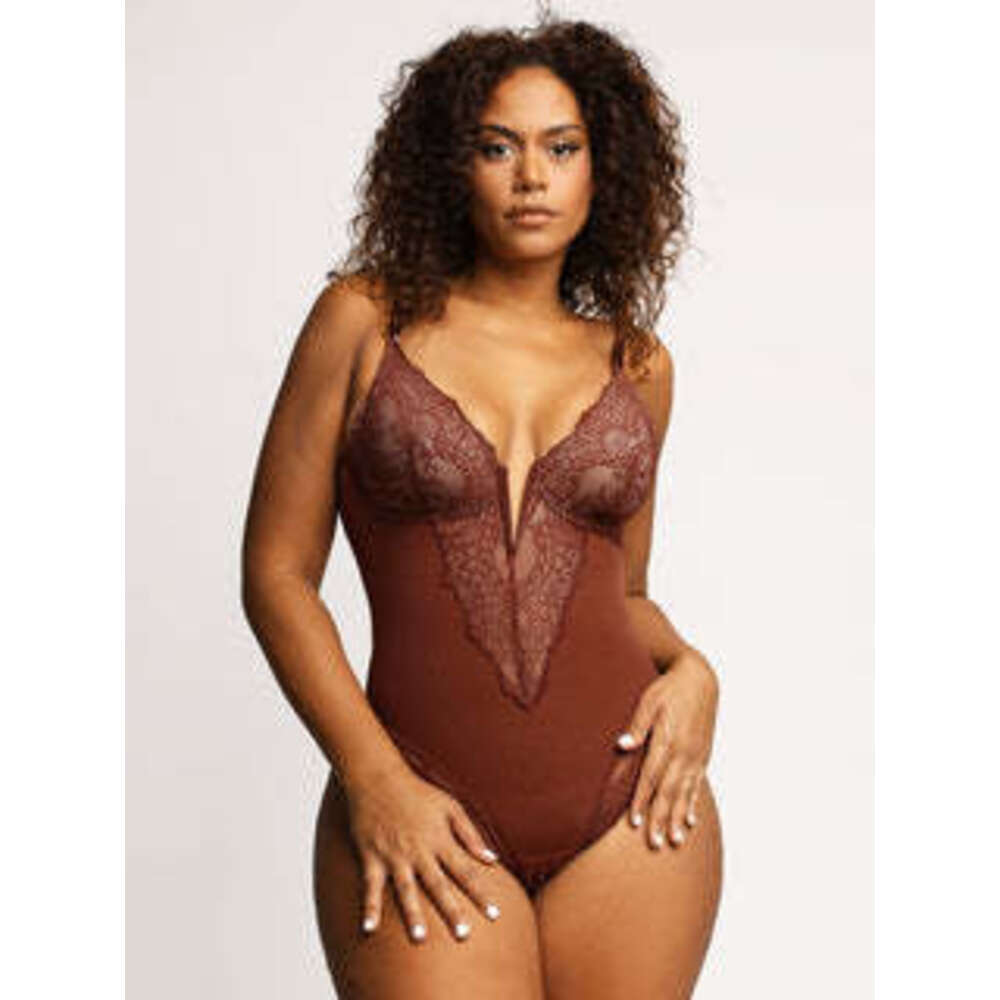 Corset Cross Border European en American Lace uitgehold jumpsuit, sexy bodysuit, dames taille aanscherpende billen tillen, plus size shapi