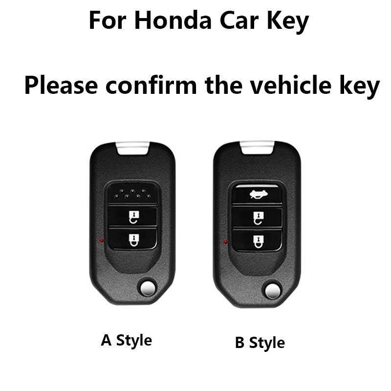 Autosleutel TPU Car Flip Key Case Cover Shell FOB voor Honda Accord Civic Fit HRV XRV ODYSSEY CRV CR-V CRIDER PILOT KEYCHAIN ACCESSOIRES T240510