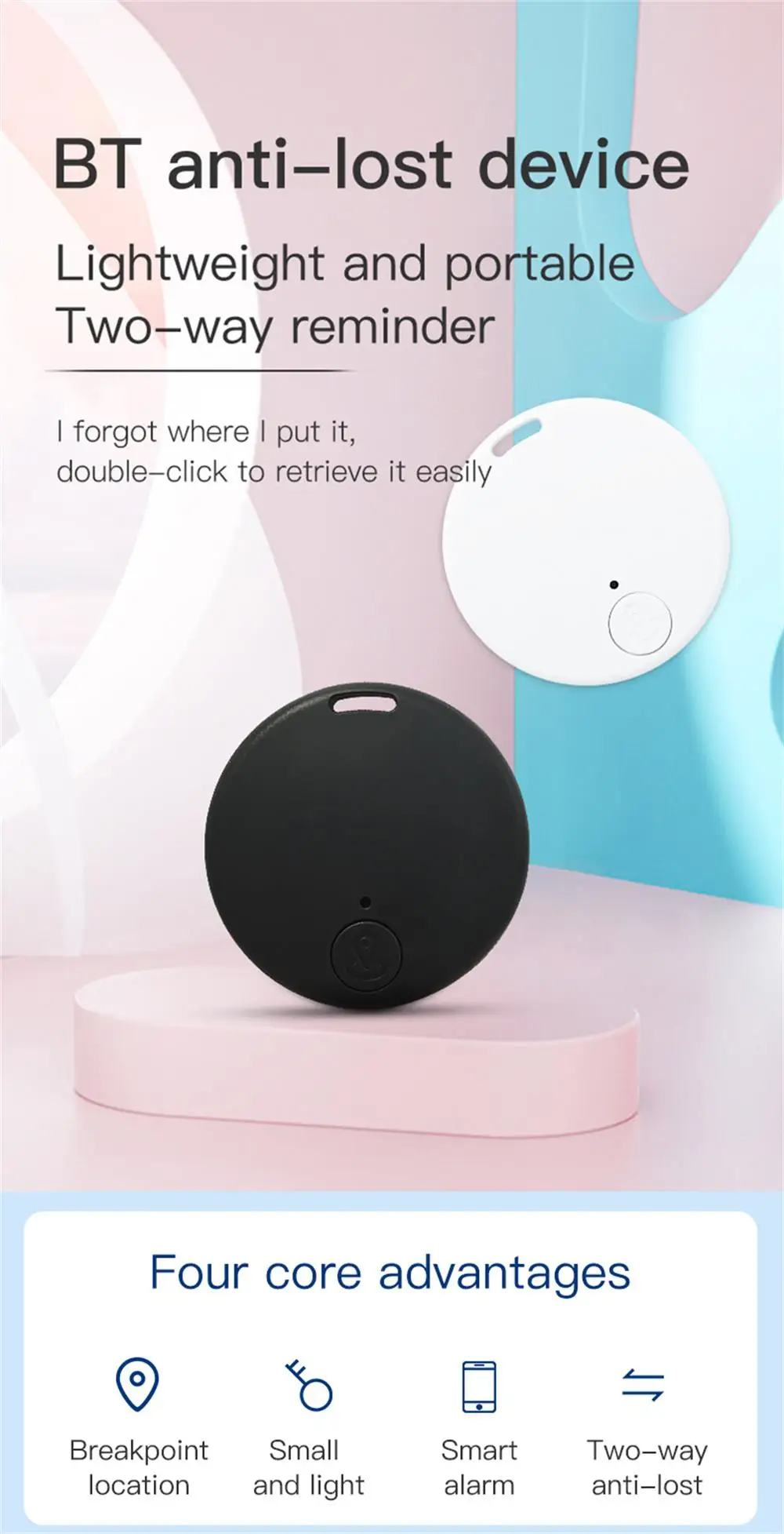 Nowy bezprzewodowy mini GPS Tracker Smart Finder Klucz Finder GPS Tracker Anti Lost Alarm Smart Tag Bag Pet GPS Lokalizator