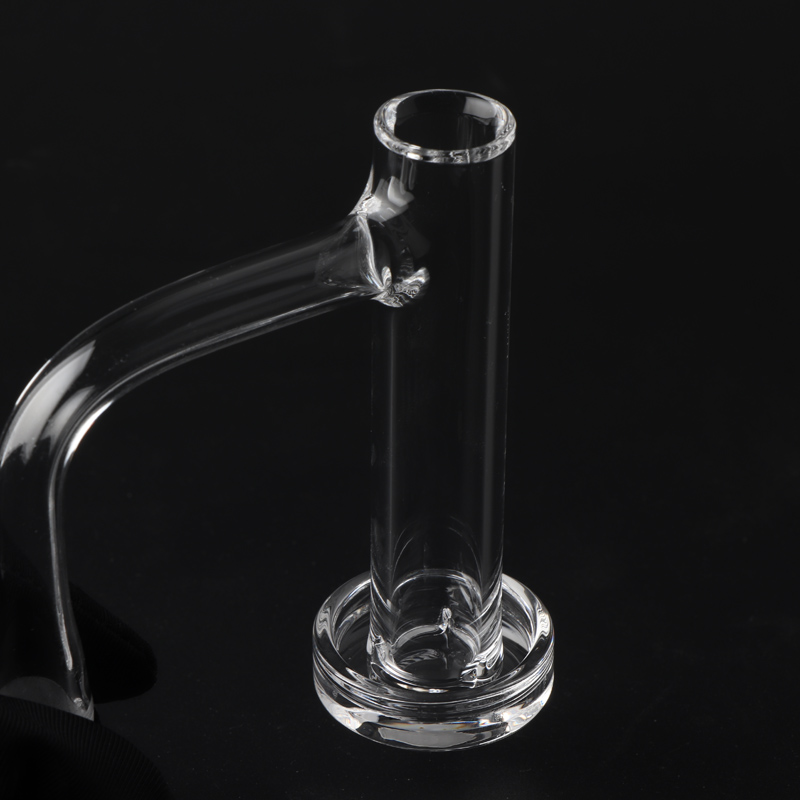 Tour de commande de bord de bord biseauté entièrement soudé Banger en quartz avec une grille transparente de 4 mm d'épaisseur 10 mm 14 mm 18 mm pour les gréements DAB Pipes d'eau en verre