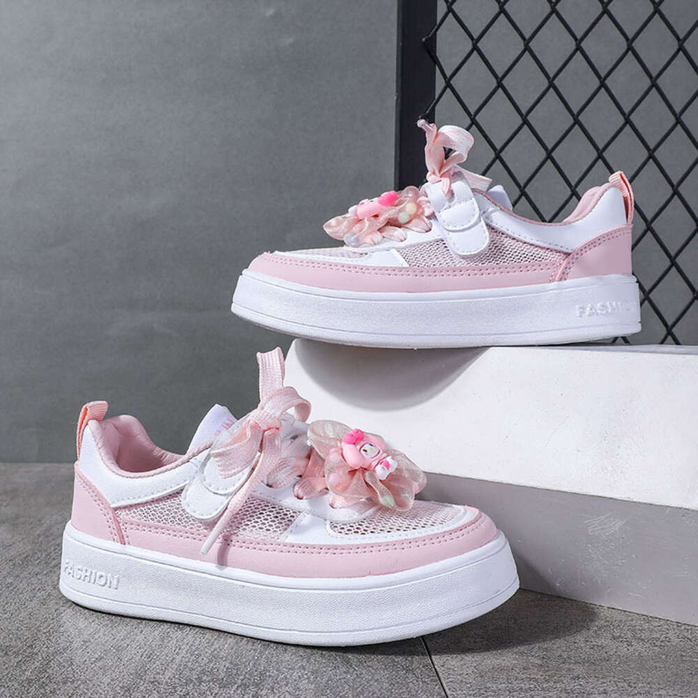 Wenzhou marca singola maglia in velcro traspirante in velcro ragazzi ragazze della moda piccole scarpe bianche, scarpe bambini