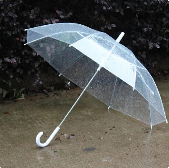 Transparante multicolor paraplu's Clear PVC paraplu's lange handgreep regenbestendige paraplu's bruiloft umbrel