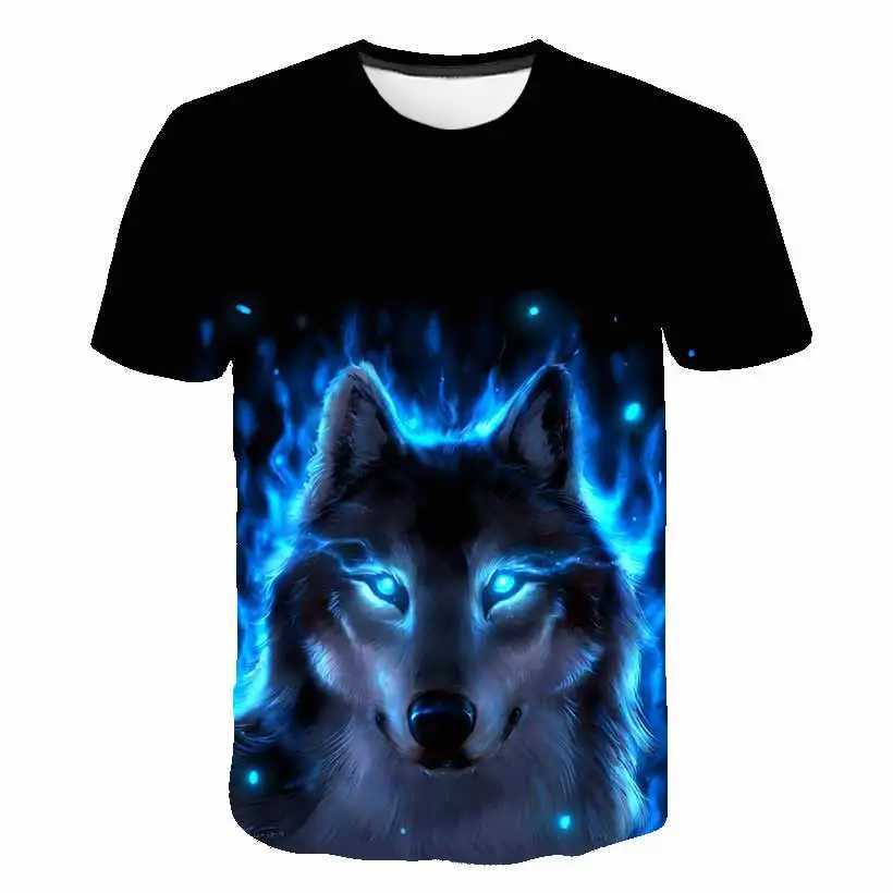 T-shirts wolf t-shirt cartoon décontracté bébé garçon fille enfant chant à manches courtes pour enfants à manches