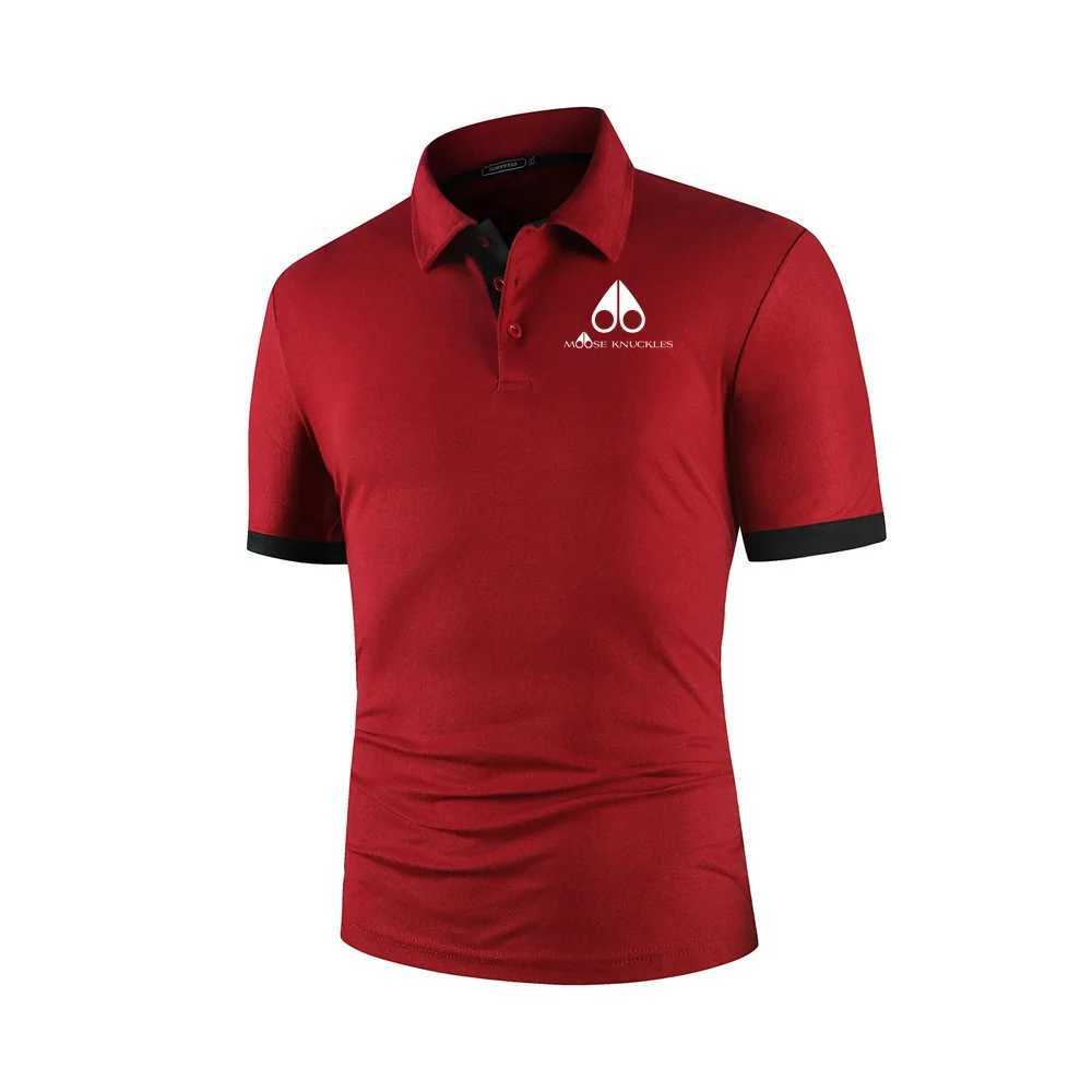 Men's Polos Moose Men Polo Men Shirt Short Slve Polo Shirt Contrast Color Polo New Clothing Summer Strtwear Casual Fashion Men tops Y2405109J8W