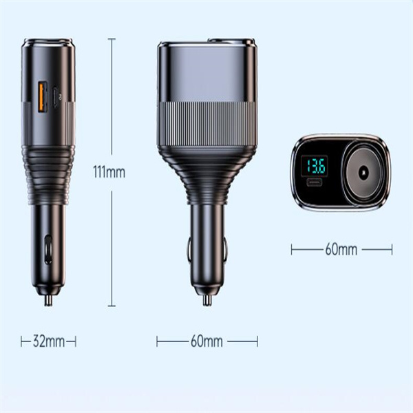 360度ローテーション約4 in 1 145Wカー充電器USB/Type-C電話Xiaomi huawei samsung格納式高速電荷コードタバコライターアダプター