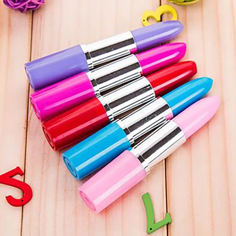 Hurtowa urocza szminka Punkt Ball Pens Kawaii Candy Kolor Plastic Ball Pen Nowator Pozycja Artykuł 5 kolorów darmowe dhl