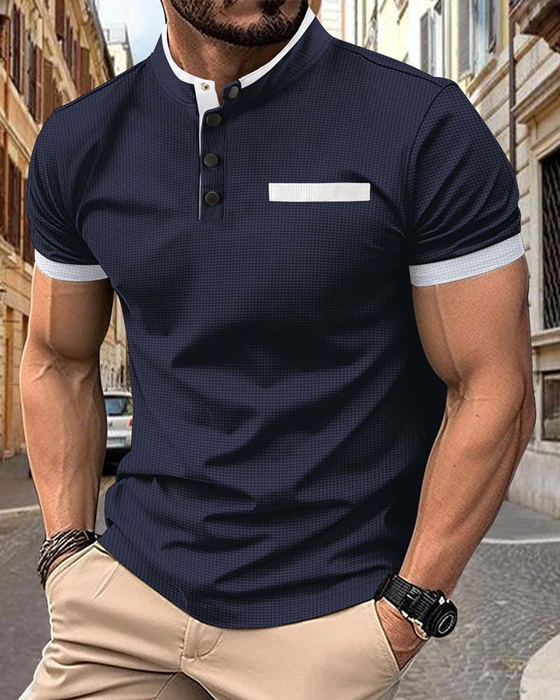 Polo Plaid Collar Mens Sports Shirts Polos Nouvelles tendances Exclusive Jacquard Design Sportswear Golf Shirt Polyester T-shirts de golf à sec rapide