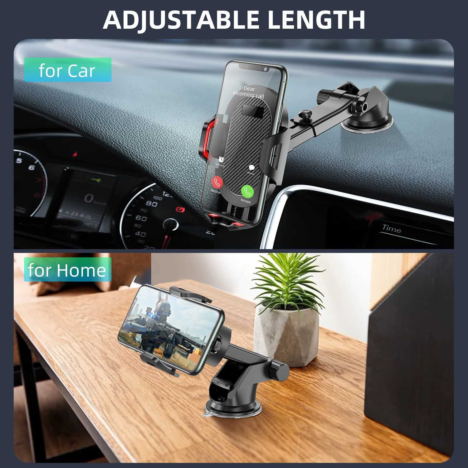 Autohouder 2021 Nieuwe auto Mobiele telefoon Holder Mount Standondersteuning Mobiele CAR GPS Mobiele celondersteuning voor iPhone Stand Roterende 360 ​​graden T240509