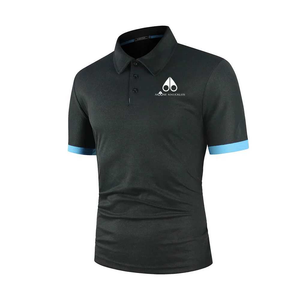 Men's Polos Moose Men Polo Men Shirt Short Slve Polo Shirt Contrast Color Polo New Clothing Summer Strtwear Casual Fashion Men tops Y2405109J8W