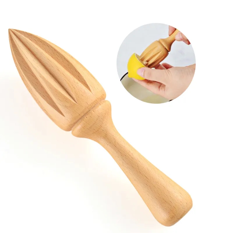 Beech Lemon Juicer Manually Fruit Vegetable Tools Wooden Squeezer Orange Citrus Juice Extractor Reamer Kitchen Tools