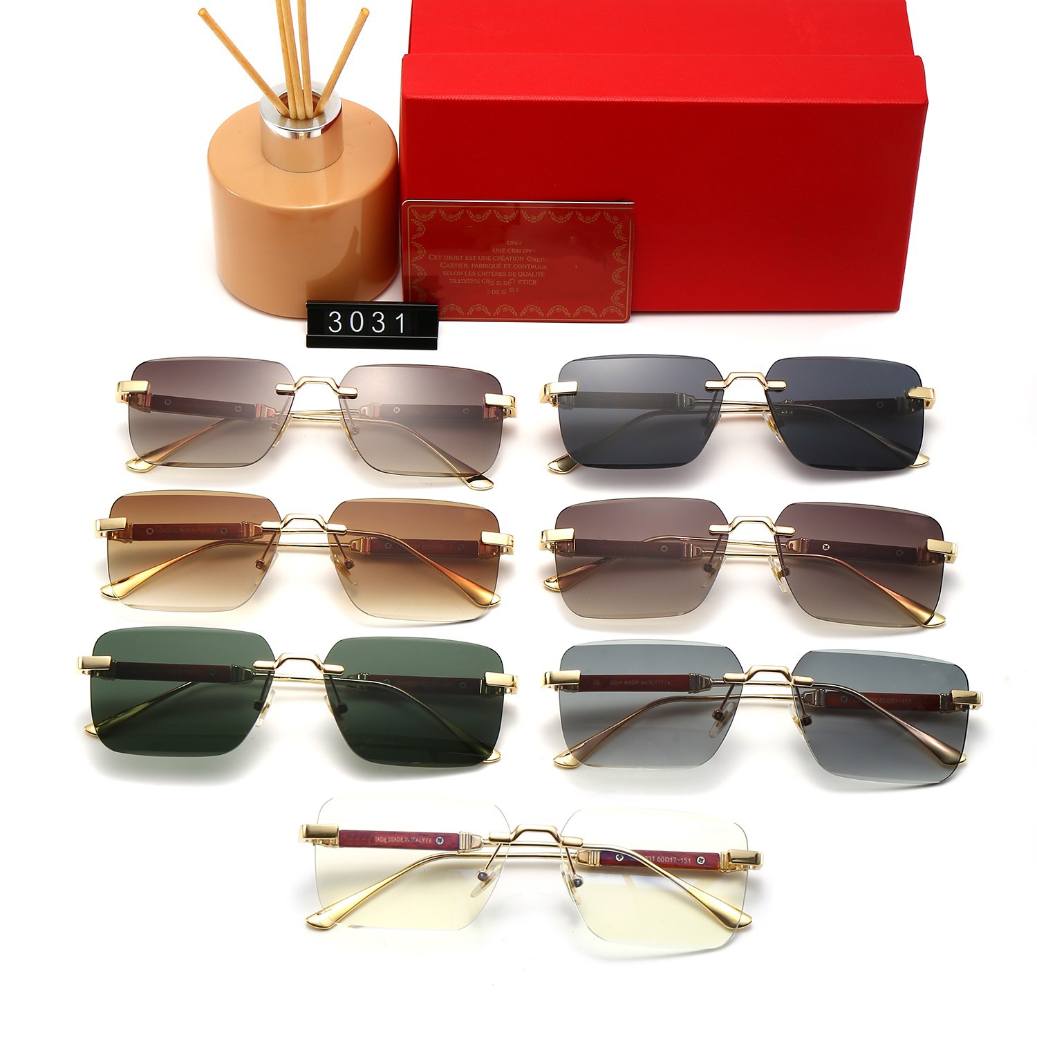 2024 Designer Luxury Men Role Classic Brand Retro Retro Femmes Lunettes de soleil Bands de lunettes Metal Sun Sun Glasses With Box Case 3031