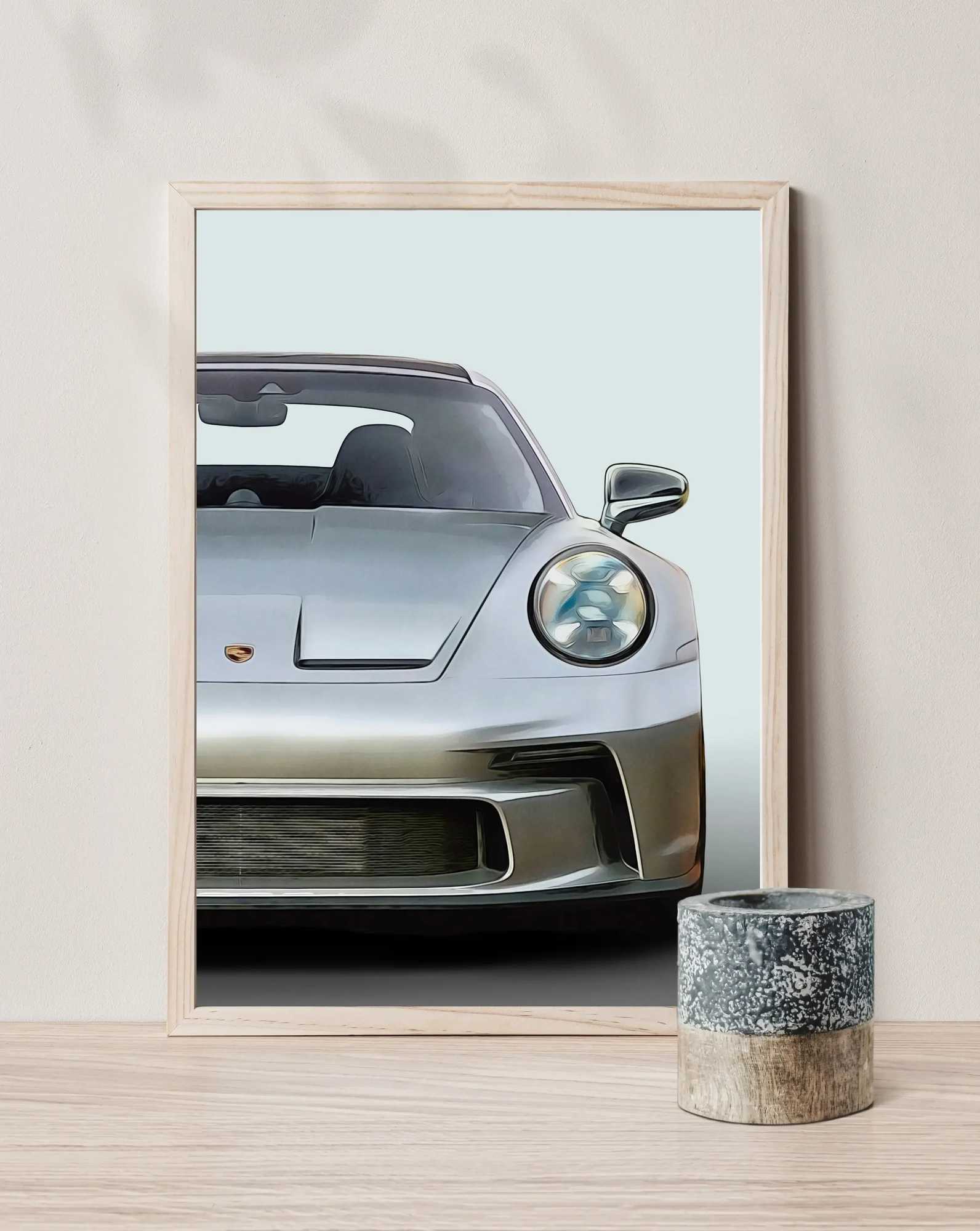 Fonds d'écran Classic Pop Three Piece Wall Art 911 GT3 Supercar HD Toivas Affiche Impression de chambre maison Décoration de salon J240505