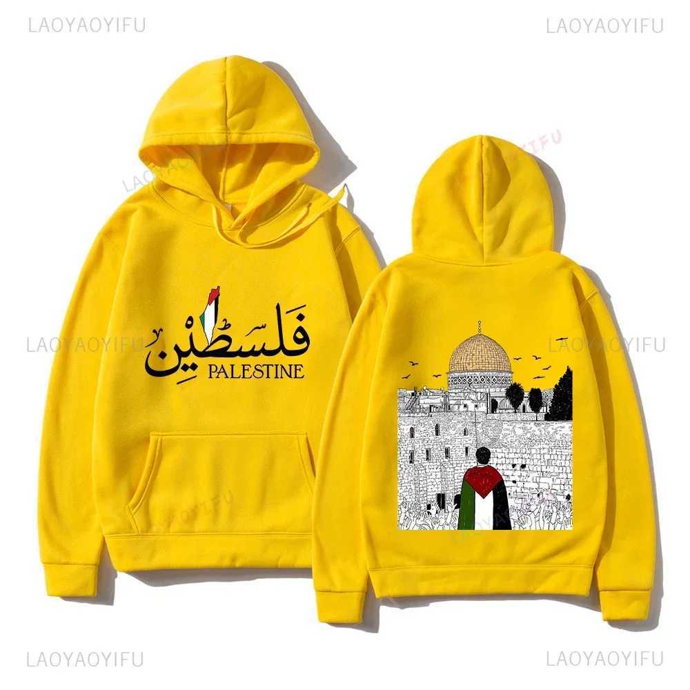 Kvinnor Hoodies Sweatshirts Palestinian Hoodie Harajuku Womens Eesthetic Graphic Palestina Hoodie Unisex Street Clothing Retro Casual Hoodie Pullover Swea