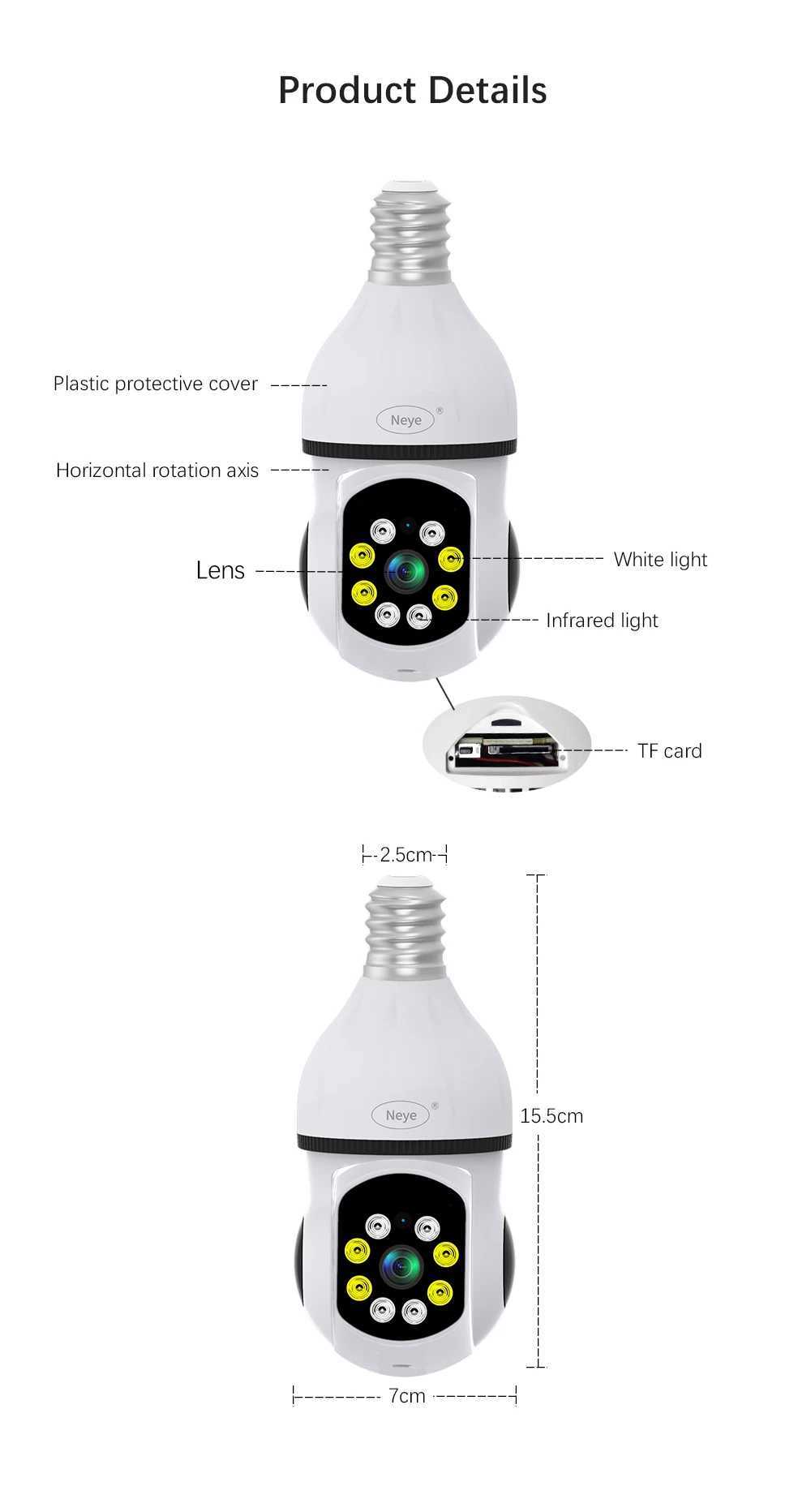 IP Cameras 8MP 4K light bulb 5G WiFi camera for home monitoring spotlight E27 360 degree panoramic wireless security IP camera d240510