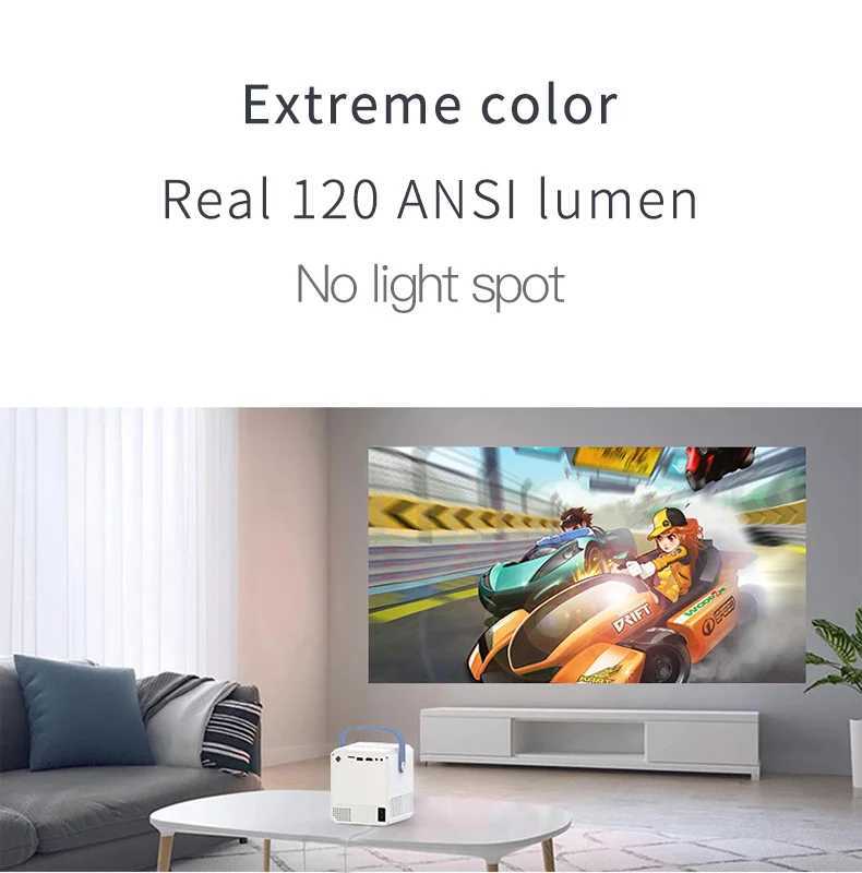 Projectors E300 HD 4K Android 7.0 Smart Projector LED120 Lumen HD Projector Home Theater WiFi 4G BT5.0 Portable Outdoor Projector J240509