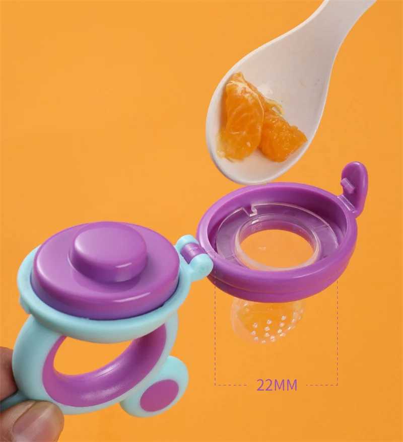 Detters Toys Dent de dents bébé Pacifications pour bébé mangeoires de nourriture pour les fruits nouveau-nés Pacifications de nourriture fraîche Clips Baby Accessoires BPA GRATUIT D240509