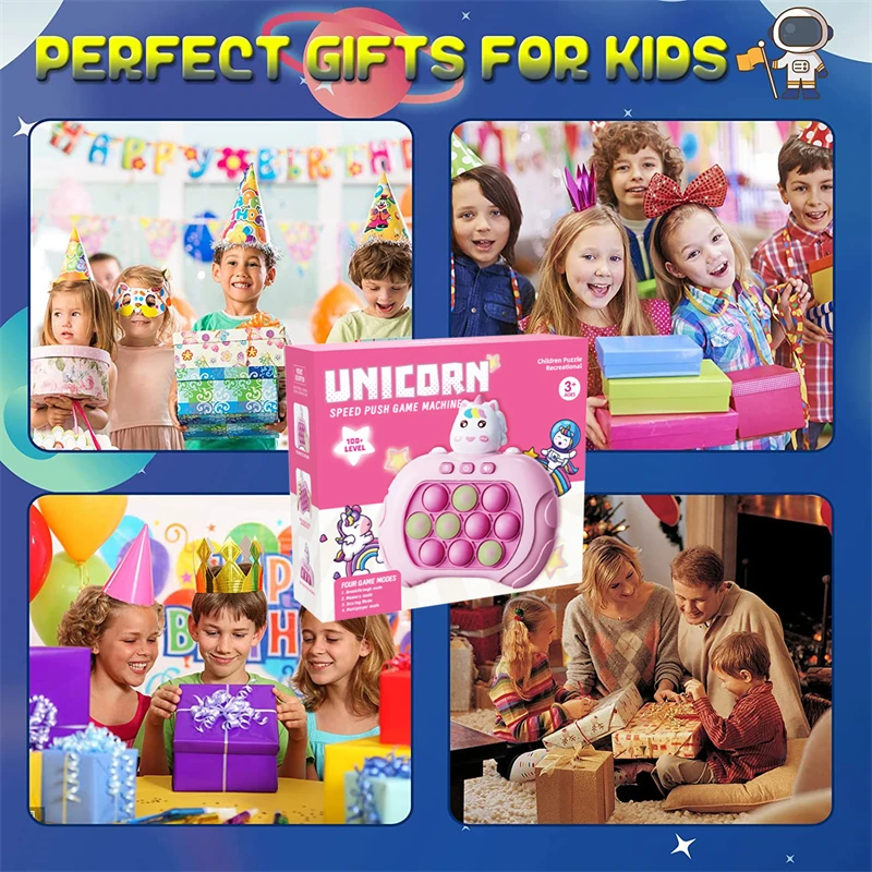 푸시 게임 팝 프로 - 슈퍼 버블 라이트 피젯 장난감, 아동을위한 안티 스트레스 푸시 업 게임, 이상적인 크리스마스 생일 선물