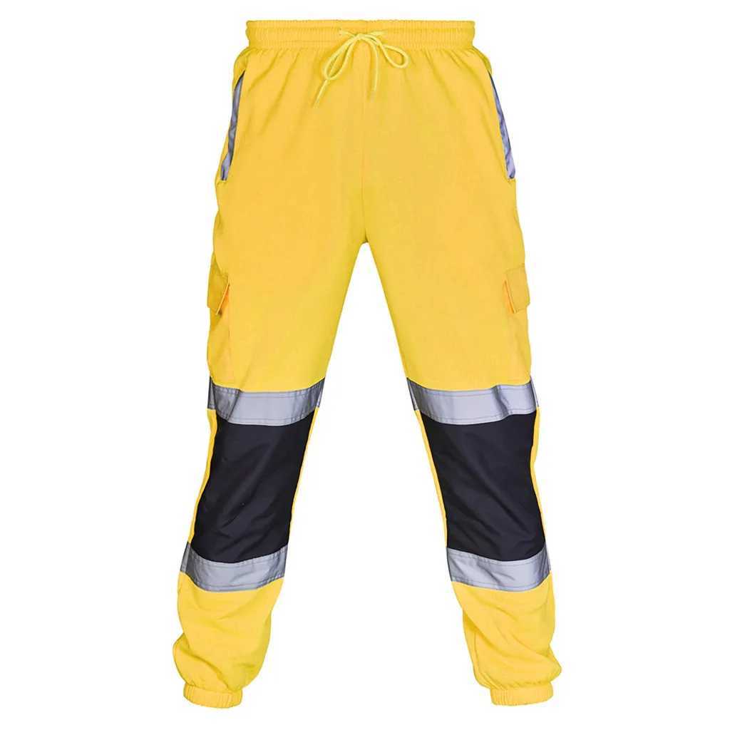 Herenbroek reflecterende strips broek heren werkkleding hoog zicht op werk kleding wegen constructie veiligheidskledingl2405