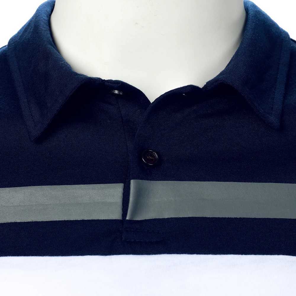 Polos pour hommes hommes courts polo slve throlor tops épisser nouvel été strtwear mode décontracté classique hommes revers polo y240510qinw