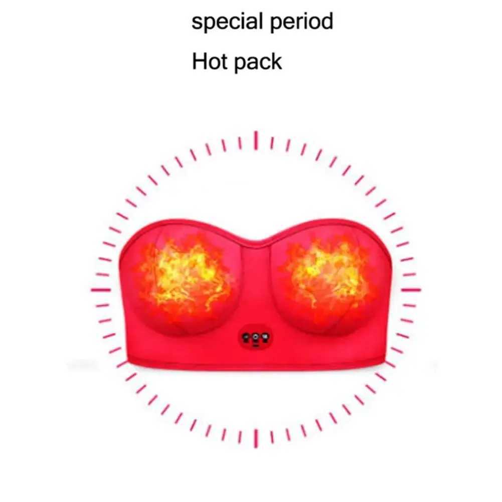 バストエンハンサー充電電気乳房マッサージャー振動増加エンハンスメン加熱刺激装置USB Q2405091