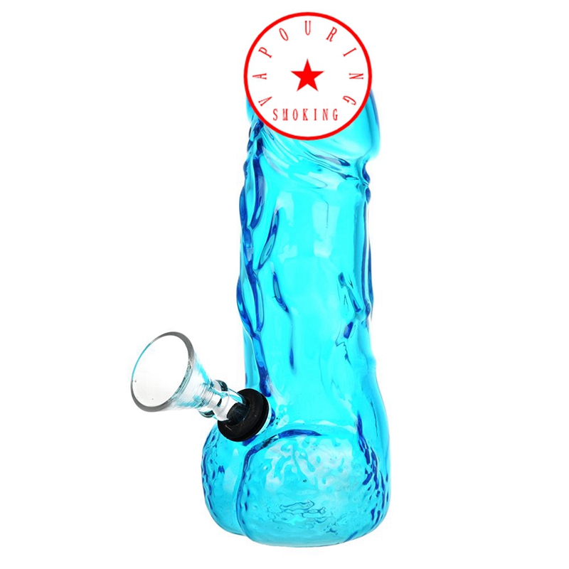 Colorful Thick Glass Bong Hookah Shisha Smoking Waterpipe Bubbler Pipes Filter Male Joints Herb Tobacco Oil Rigs Bowl Portable Stand Design Cigarette Holder
