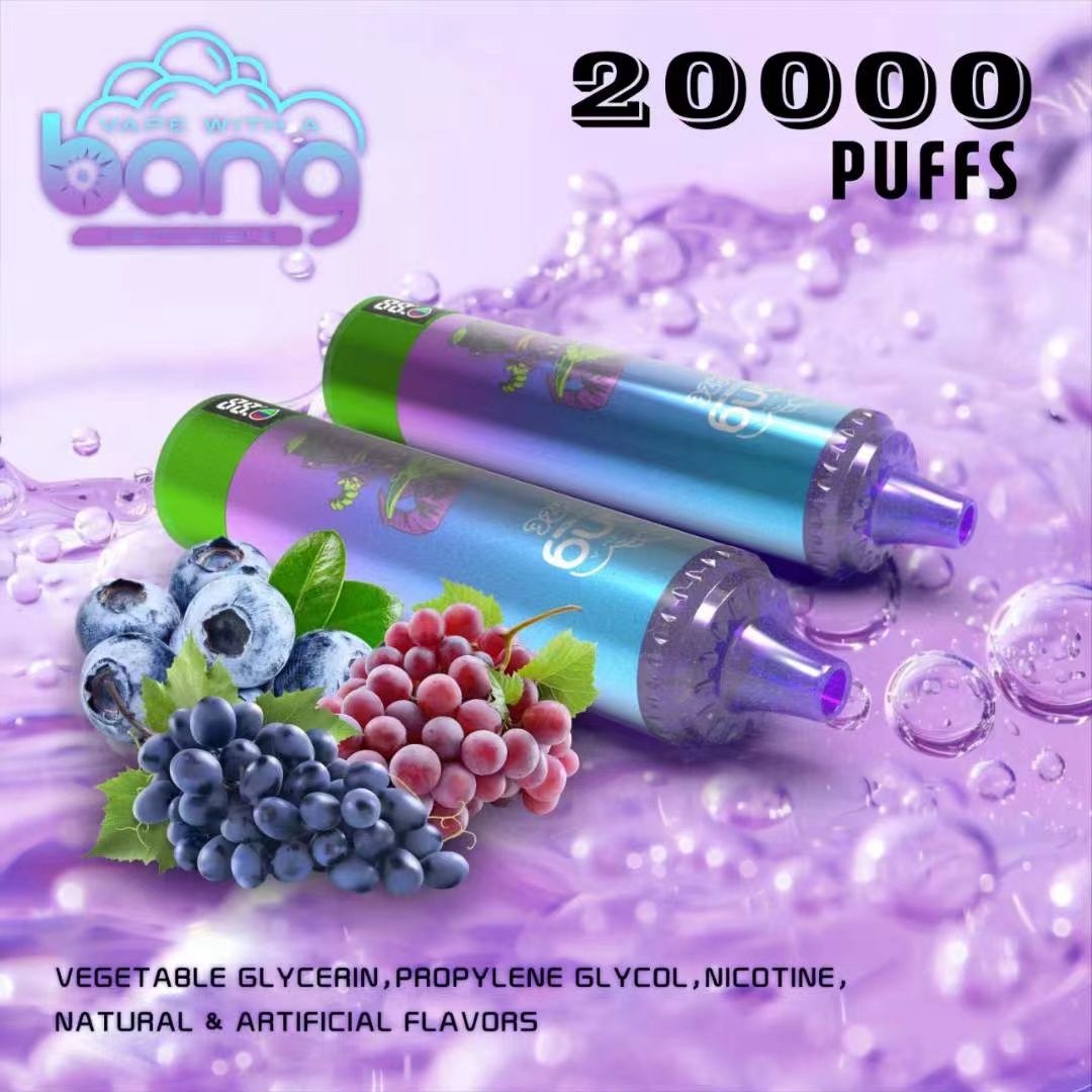 Bang 20000 Puffs E-liquide Capacité de 25 ml de batterie Capacité de batterie 850mAh Puffes 20000 Type C Charge Bang 15000 Puffs Bang Box