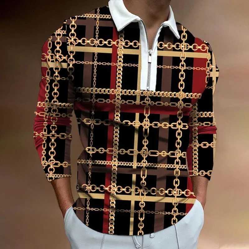 Men's Polos Spring Autumn Fashion Design Polo Neck Sweatshirts For Men Casual And Social Wear Quality Cotton Mens Sweatshirts Y240510XCQ0